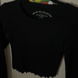 Black ribbed long sleeve